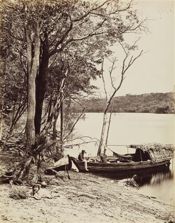 (BRAZIL) W. G. Gaensly (1843-1928); G. Leuzinger (1813-1892 Folio entitled Ansichten von Amazonenstrom, with 45 photographs by Leuzinge